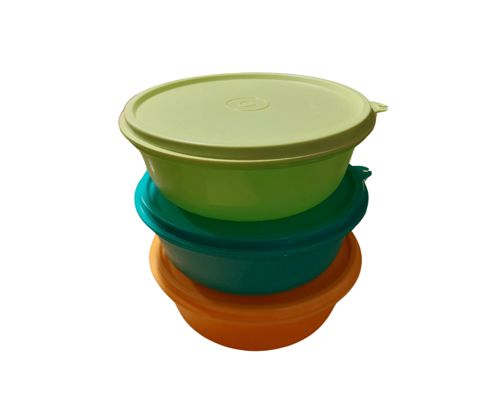 DerTupperonkel.de - Große Hitparade 600 ML 3er - Set (orange / grün / hellgrün) -