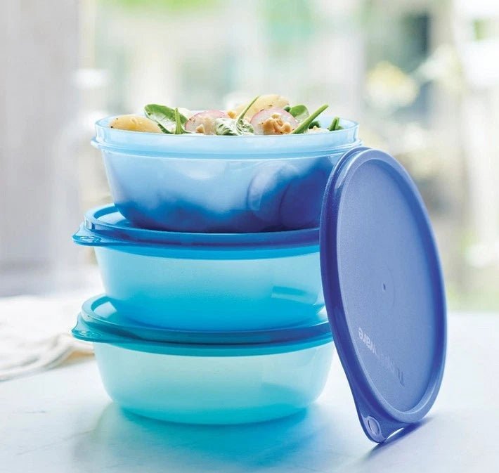 Tupperware Hitparade - Ciotola estiva con coperchio, a tenuta stagna, 600 ml, 600 ml, colore: blu Tupperware Hitparade - Ciotola estiva con coperchio, a tenuta stagna, 600 ml, 600 ml, colore: blu