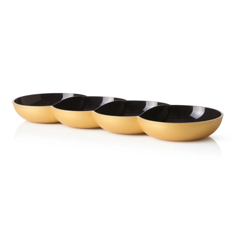 Allegra Servierperle gold / schwarz