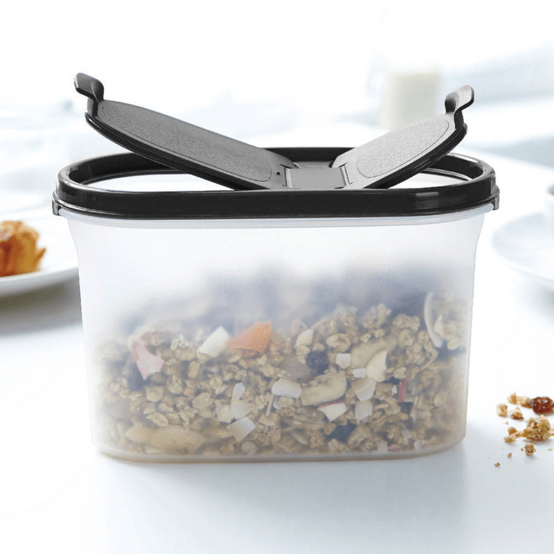 DerTupperonkel.de - Eidgenosse 1,1 L - inklusive Deckel mit Schütten (schwarz) - 