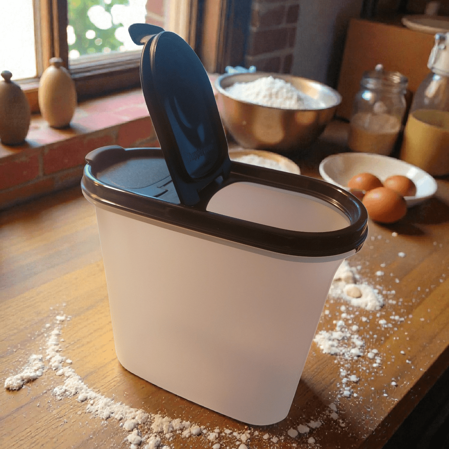 DerTupperonkel.de - Eidgenosse 1,7 L - inklusive Deckel mit Schütten (schwarz) - 