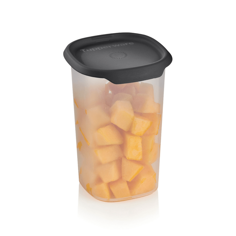 DerTupperonkel.de - Transparente Vorratsdose mit 1,25 L Volumen - gefüllt mit Mango in Stücken